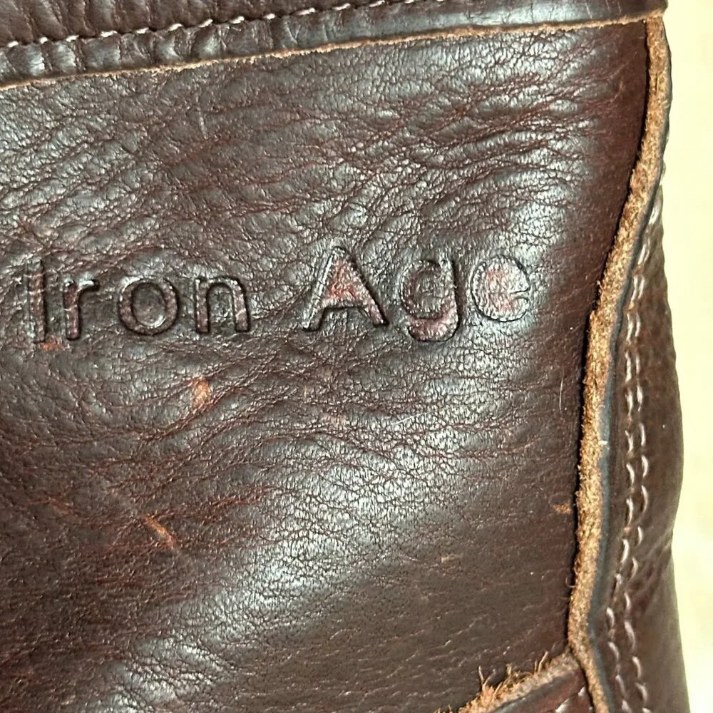 Iron Age Steel Toe EH  Brown Leather Work Boots Made in USA Men's Size 7.5